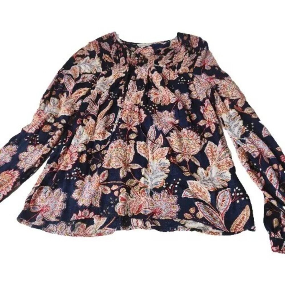 Lucky Brand Women's Size Small Smocked Floral Boho